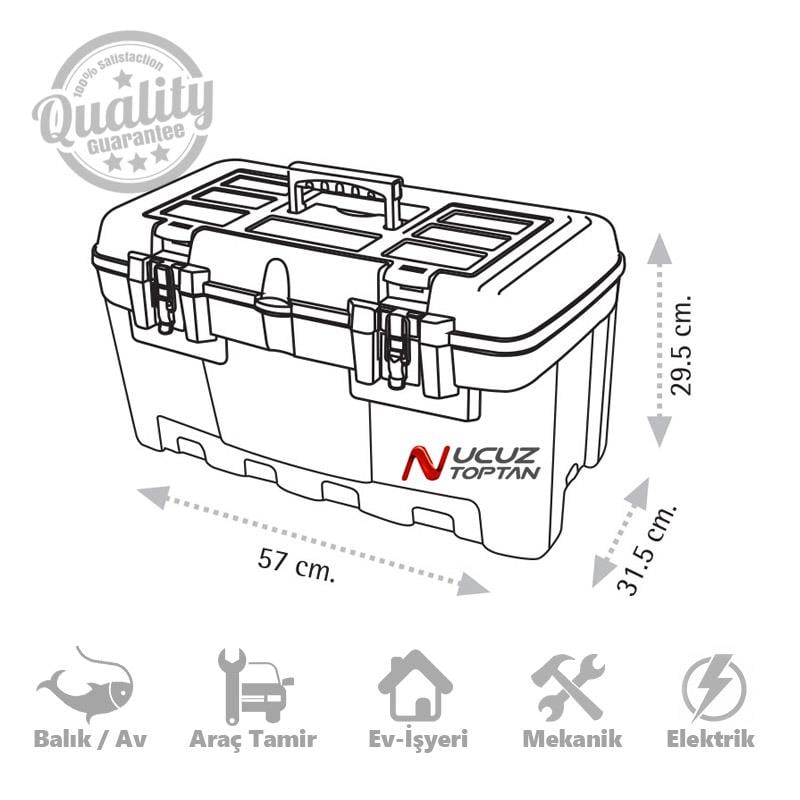 Super-Bag 22 inç  Metal Kilitli Takım-Alet Çantası - ASR2078 | ID379