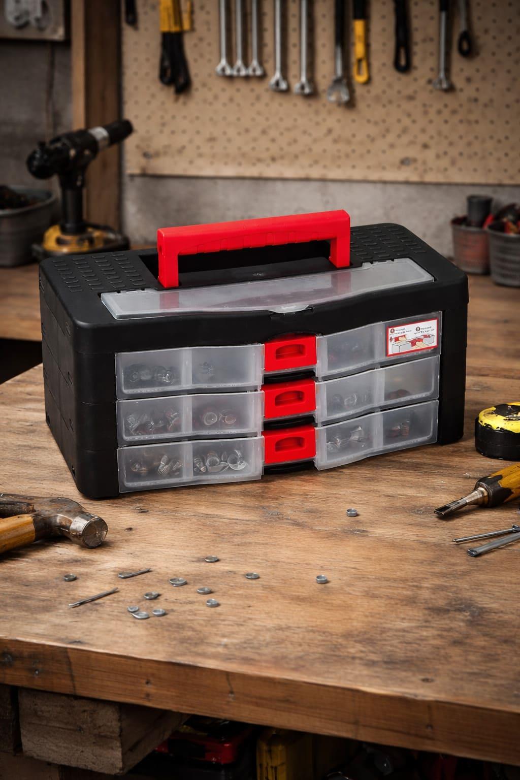 Super-Bag 3 Çekmeceli Organizer Takım-Alet Çantası - ASR2057 | ID1990