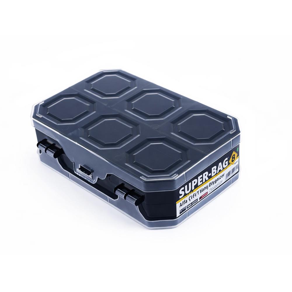 Super-Bag 8 Bölmeli Alfa Çift Taraflı Organizer Çanta - ASR5019 | ID3080