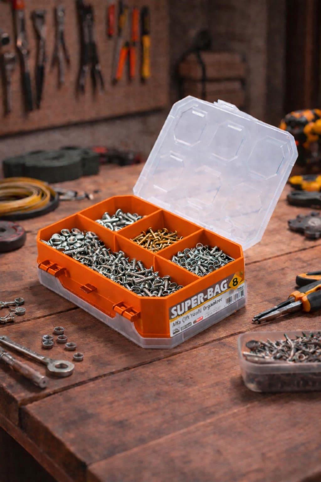 Super-Bag 8 Bölmeli Alfa Çift Taraflı Organizer Çanta - ASR5019 | ID3080