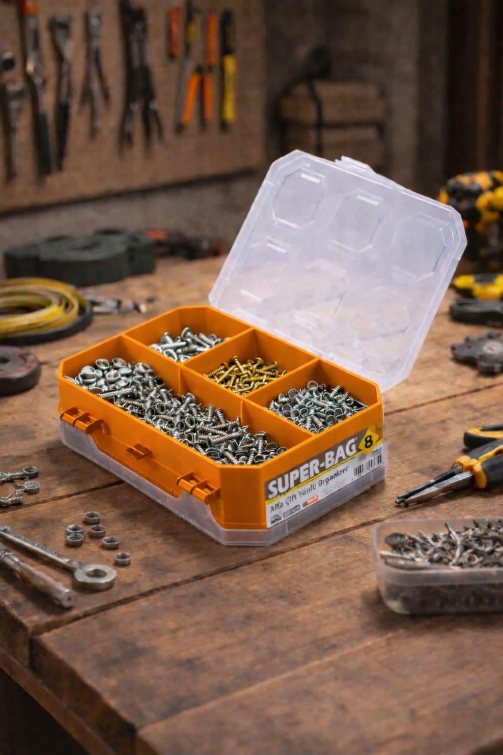 Super-Bag 8 Bölmeli Alfa Çift Taraflı Organizer Çanta - ASR5019 | ID3080