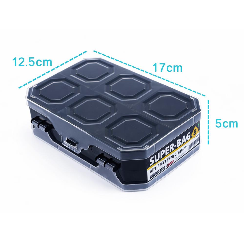 Super-Bag 8 Bölmeli Alfa Çift Taraflı Organizer Çanta - ASR5019 | ID3080