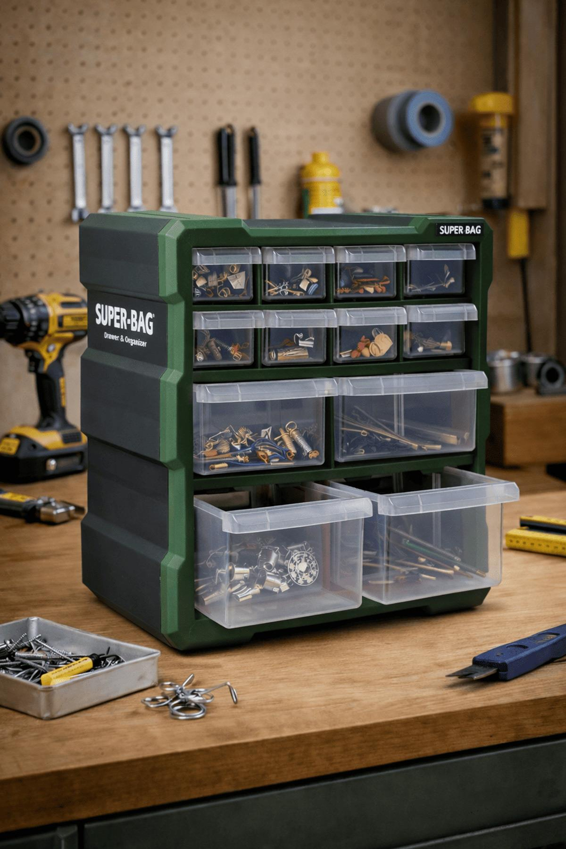 Super-Bag ASR-6007 Monoblok 12 Çekmeceli Küçük Organizer Seti | ID6540