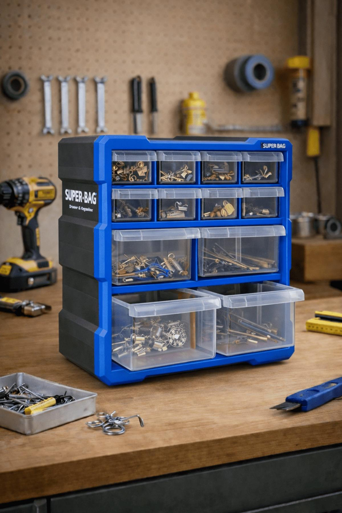 Super-Bag ASR-6007 Monoblok 12 Çekmeceli Küçük Organizer Seti | ID6540