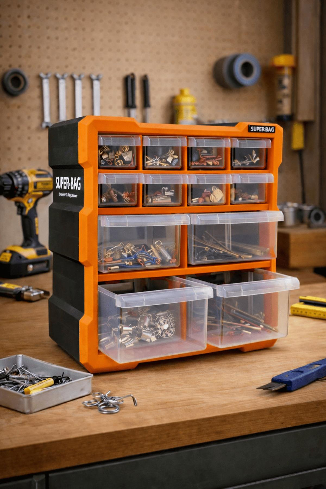 Super-Bag ASR-6007 Monoblok 12 Çekmeceli Küçük Organizer Seti | ID6540