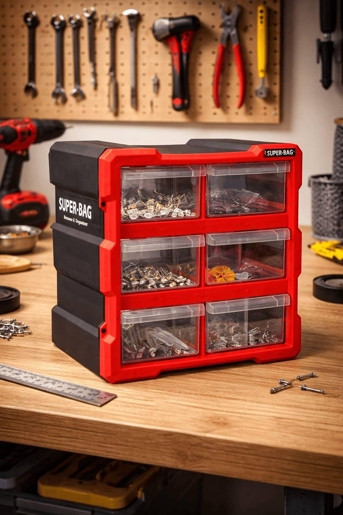 Super-Bag ASR-6008 Monoblok 6 Çekmeceli Küçük Organizer Seti | ID6541