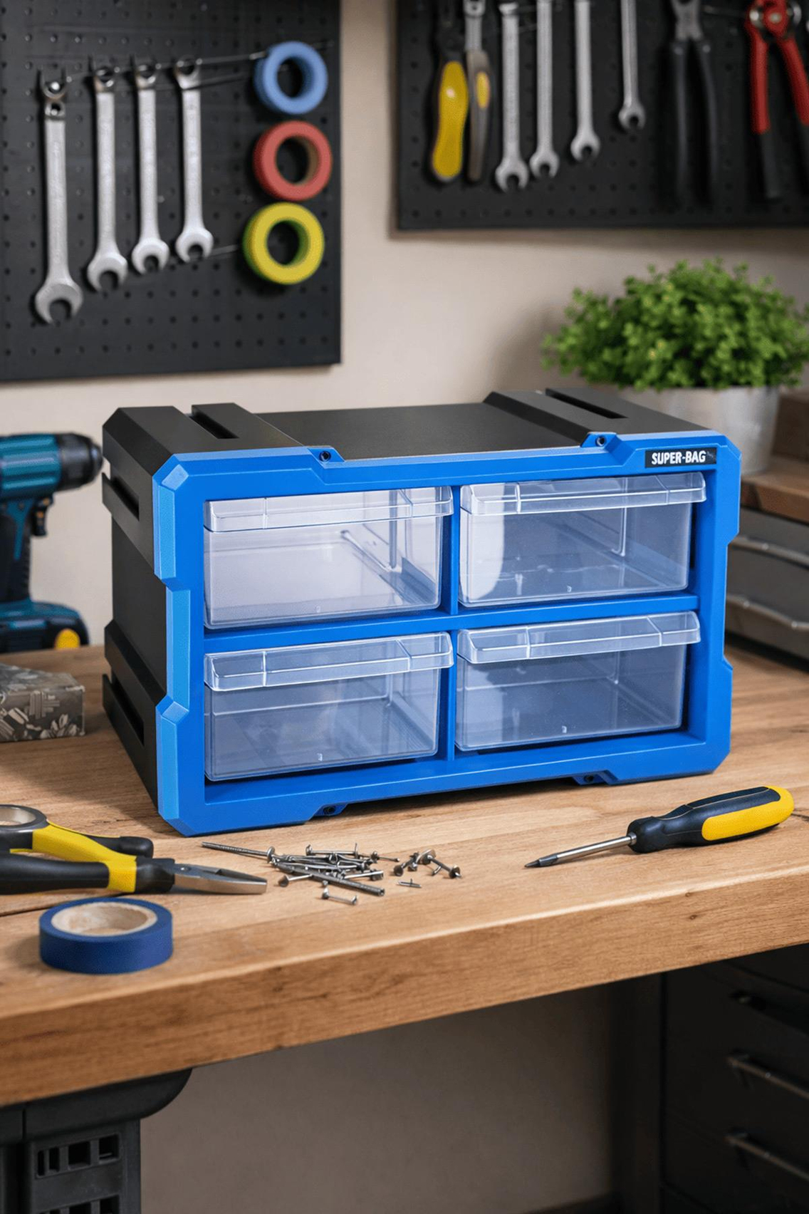 Super-Bag ASR-6013 Monoblok 4 Çekmeceli Organizer Seti | ID6545