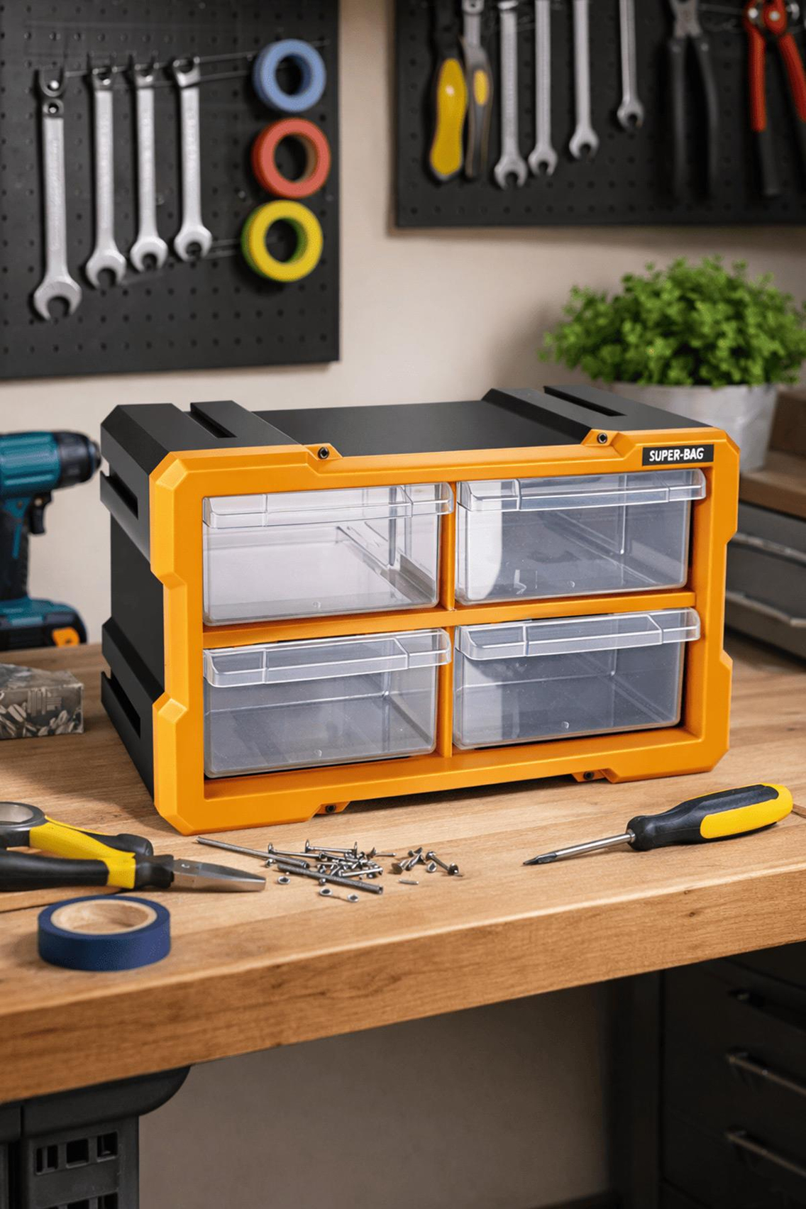 Super-Bag ASR-6013 Monoblok 4 Çekmeceli Organizer Seti | ID6545