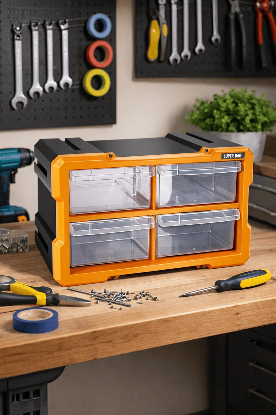 Super-Bag ASR-6013 Monoblok 4 Çekmeceli Organizer Seti | ID6545