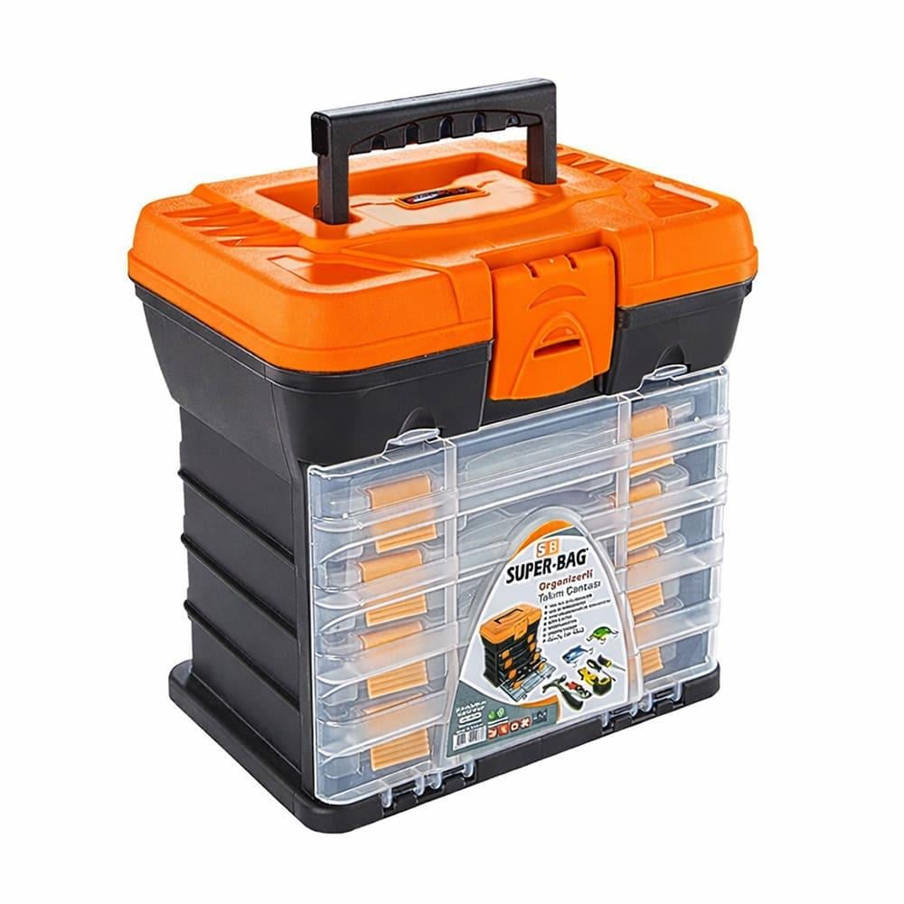 Super-Bag Plastik Kilitli Organizerli Takım-Alet Çantası - ASR2089 | ID380