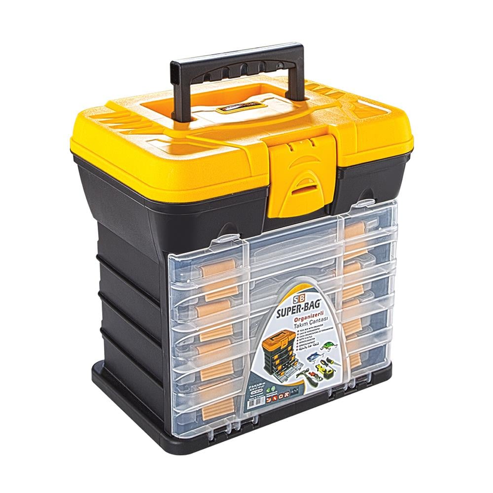 Super-Bag Plastik Kilitli Organizerli Takım-Alet Çantası - ASR2089 | ID380