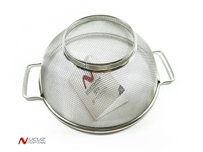 Süzgeç Paslanmaz Metal Kulplu Küçük 20cm | ID871