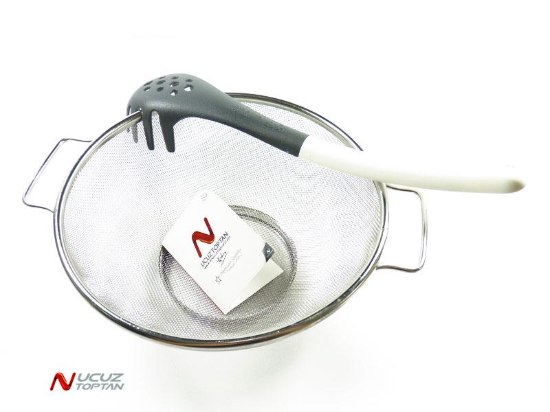 Süzgeç Paslanmaz Metal Kulplu Orta 22cm | ID872