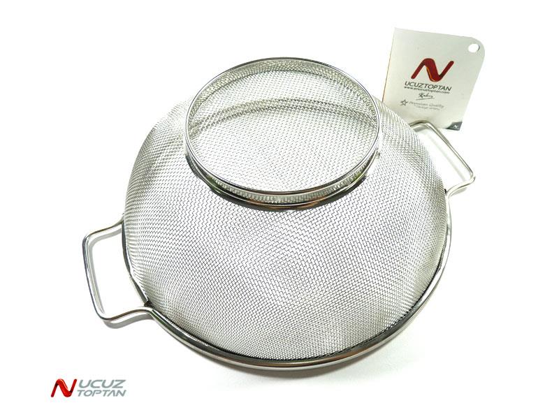 Süzgeç Paslanmaz Metal Kulplu Orta 22cm | ID872