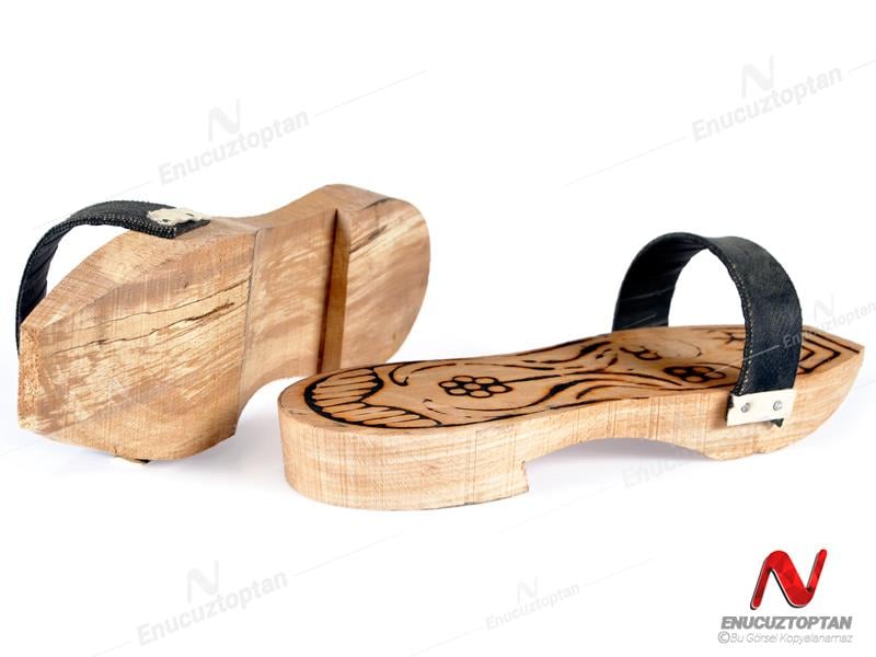 Takunya Terlik - Cami, Abdesthane, Hamam Terliği Ahşap 23-27cm | ID4454 