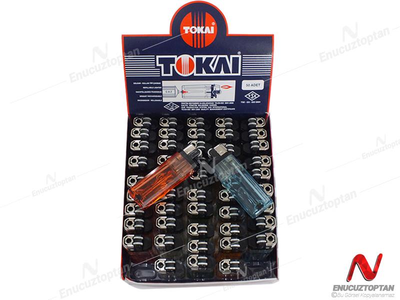 Tokai Taşlı Doldurulabilir Çakmak 50 Adet Karışık Renk | ID4110