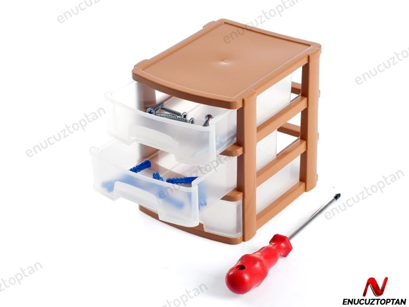 Tonton 3 Katlı Çekmeceli Organizer ve Evrak Rafı No:0 - ASR5023 | ID2490