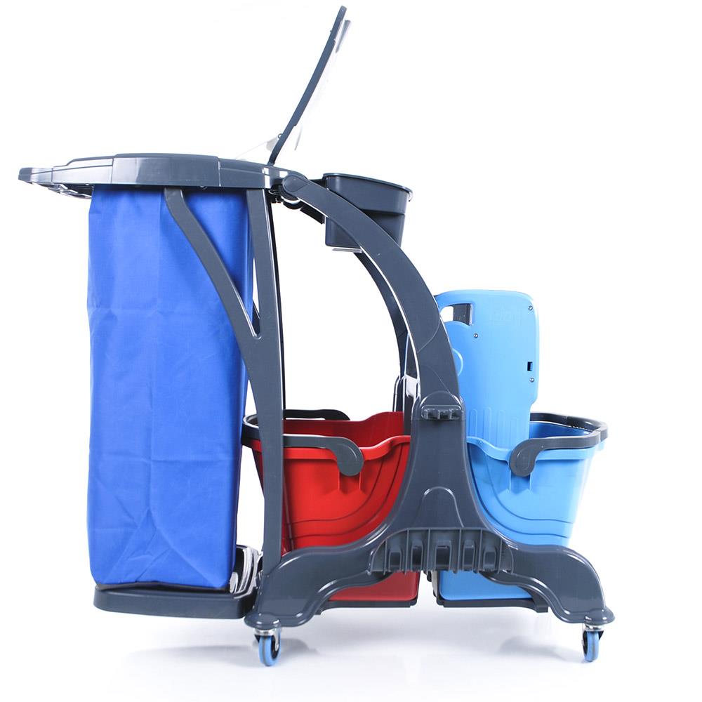 Üçtem HCK716 Çift Kovalı Brandalı Plastik Presli Herkül Temizlik Arabası | ID5523