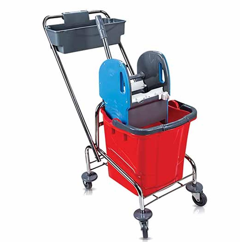 Üçtem TK720 Tek Kovalı Plastik Presli Temizlik Arabası | ID1658