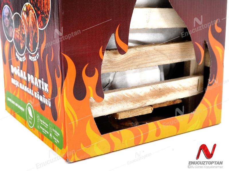 Uzman Çıralı Kolay Yanan Pratik Hazır Briket Mangal Kömürü ø1800gr | ID4847