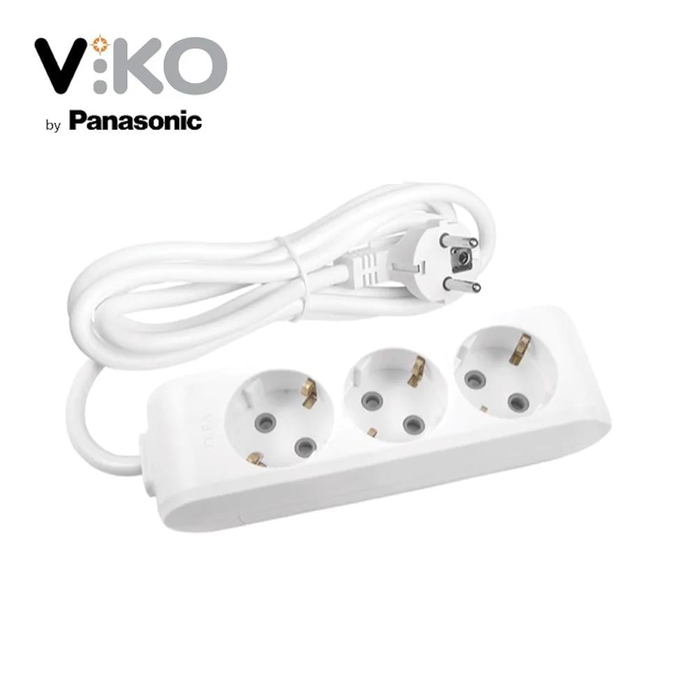 Viko Panasonic Üçlü Topraklı Priz Uzatma Kablosu 2 Metre | ID5930
