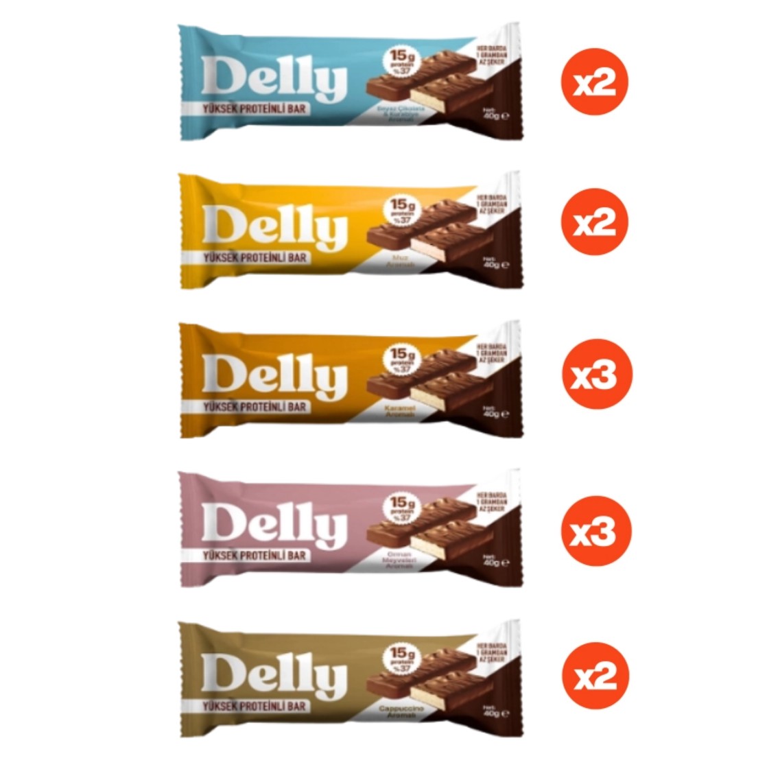 Çikolata Kaplı Yüksek Proteinli Bar Karışık Kutu 12 X 40 g