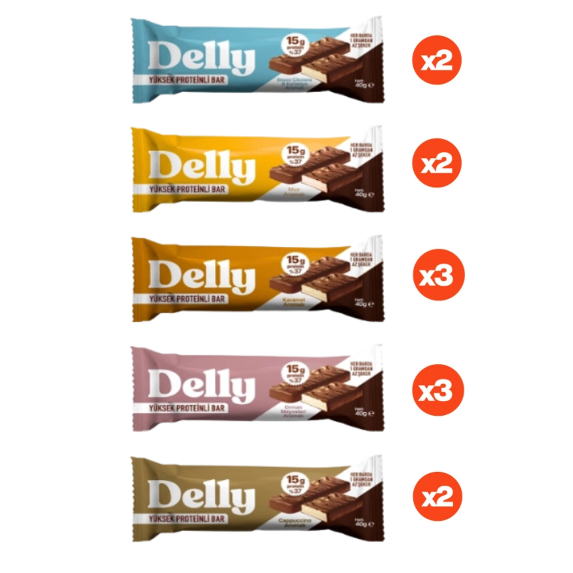 Çikolata Kaplı Yüksek Proteinli Bar Karışık Kutu 12 X 40 g