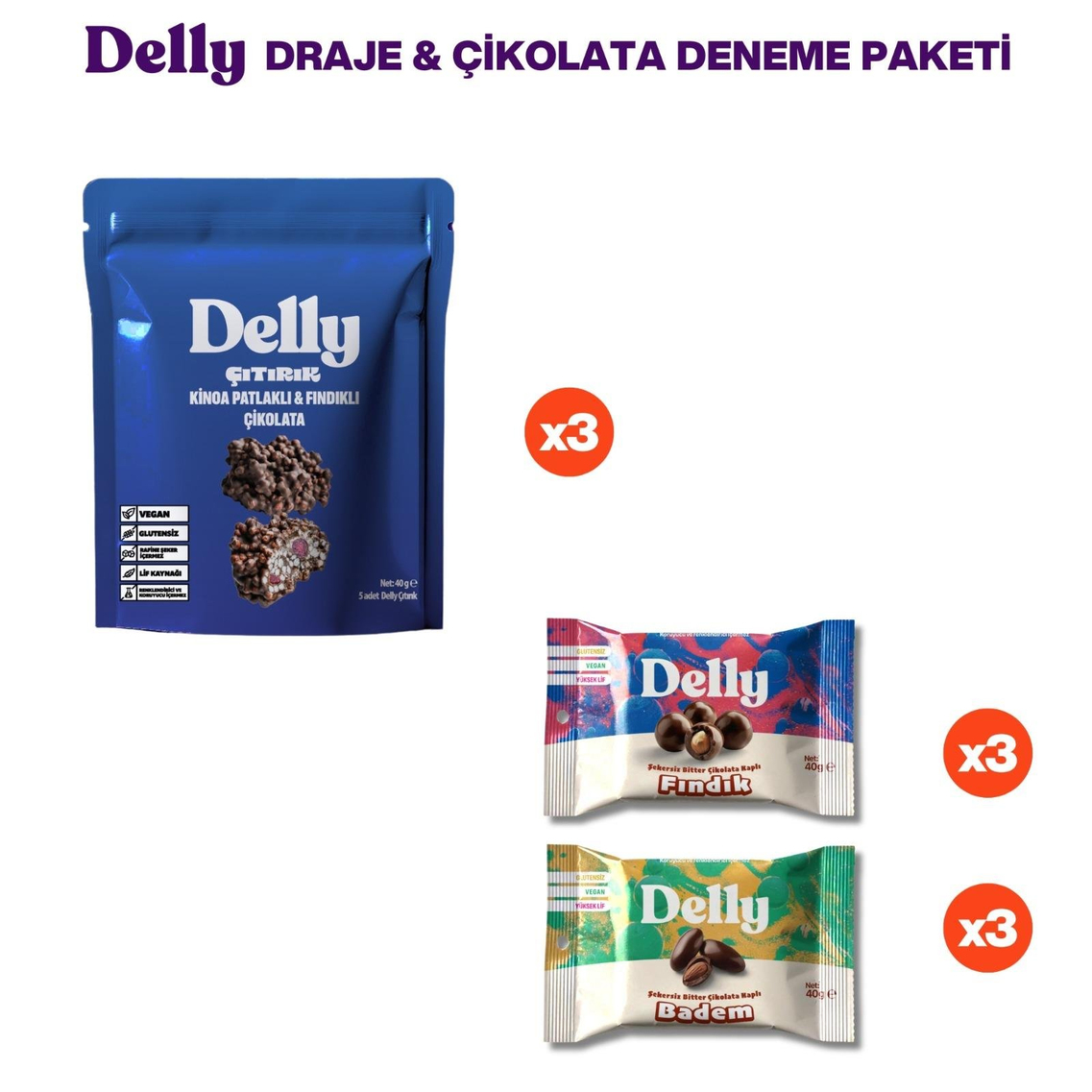 DELLY DRAJE & ÇİKOLATA DENEME PAKETİ