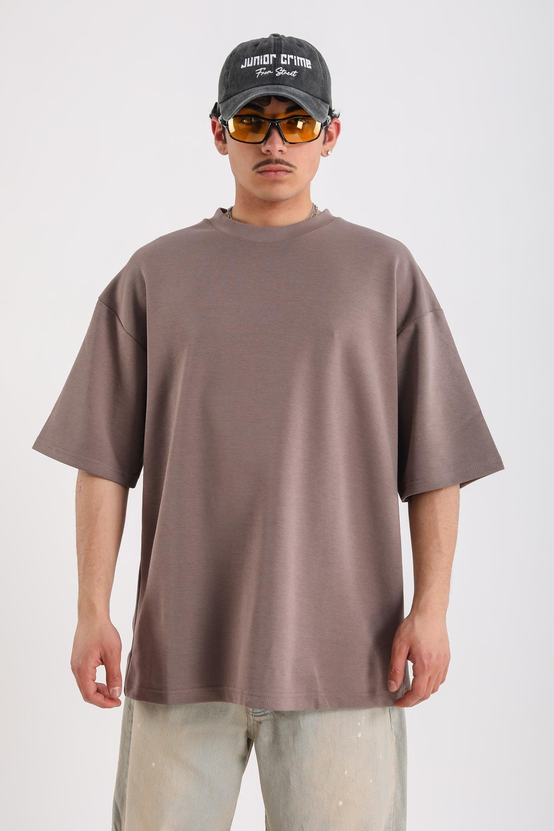 Kahve Basic Oversize Rv Tshirt