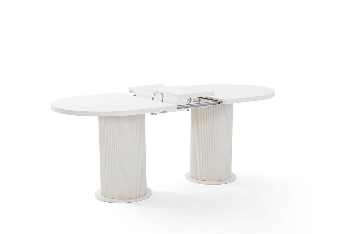 Bohem Elips Açılır Masa Takımı 160'lık (Dut)