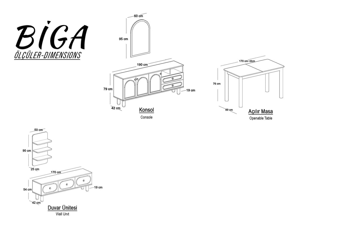Biga Yemek Odası Takımı