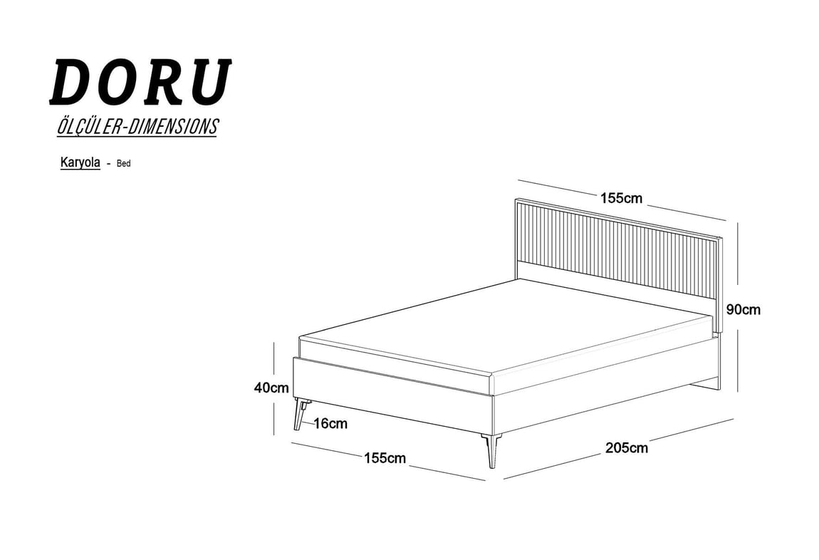 Doru 150'lik Karyola