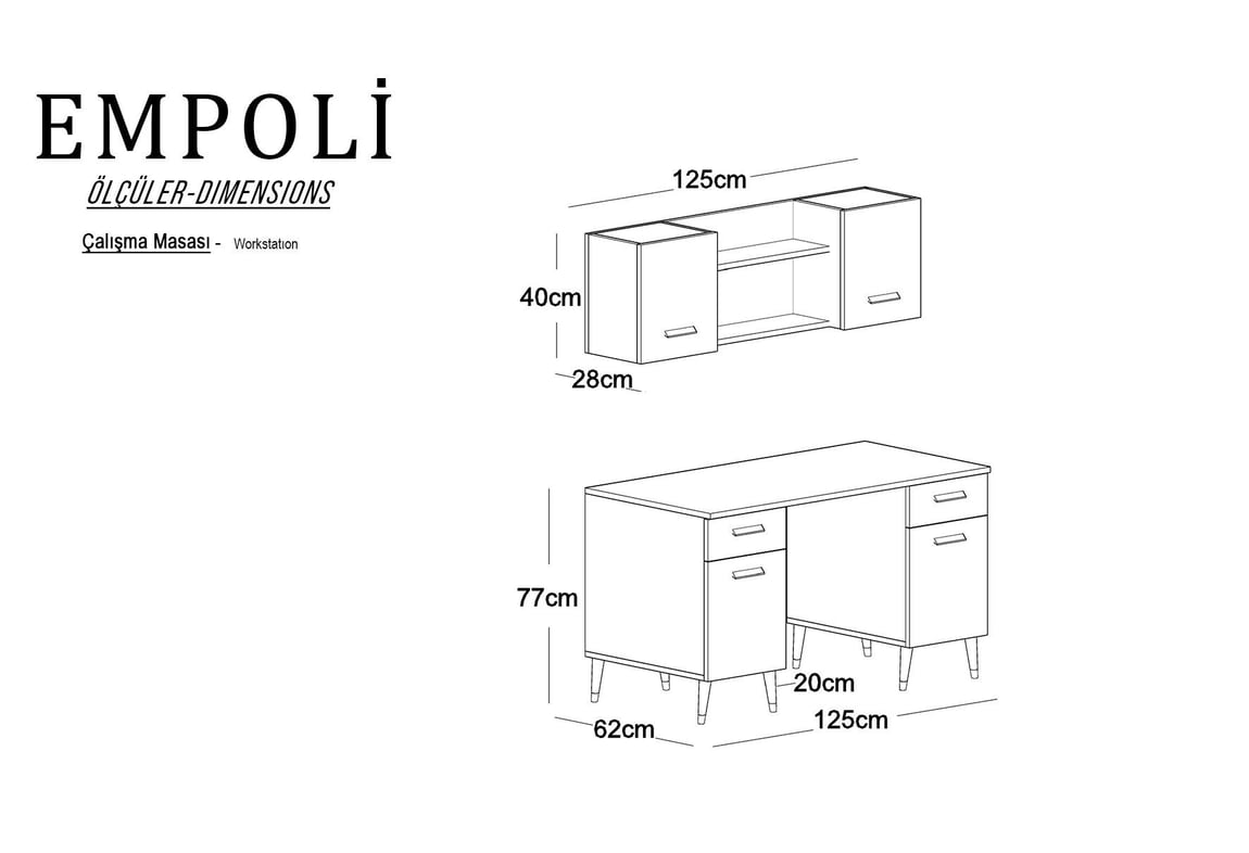 Empoli Çalışma Masası - Gündoğdu Mobilya