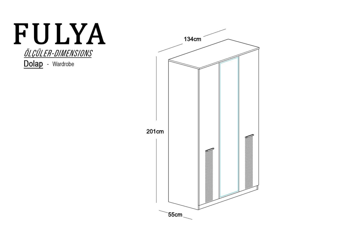 Fulya 3 Kapılı Dolap | Gündoğdu
