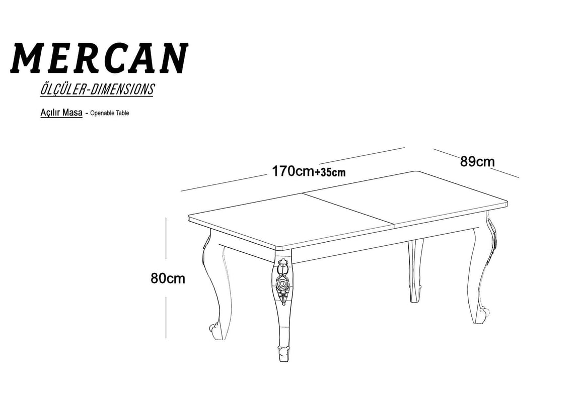 Mercan Yemek Masası Takımı