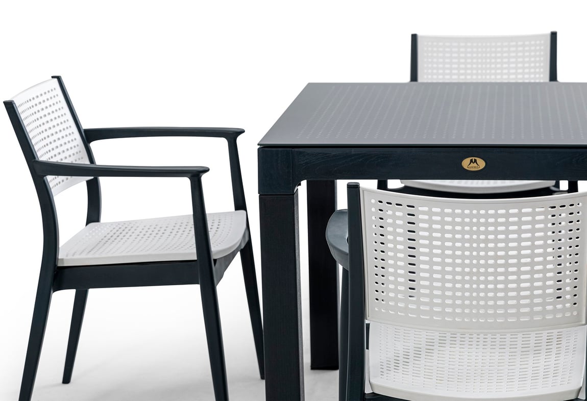 Messina Rattan Balkon Bahçe Masa Takımıı Camlı 90x90 | Gündoğdu