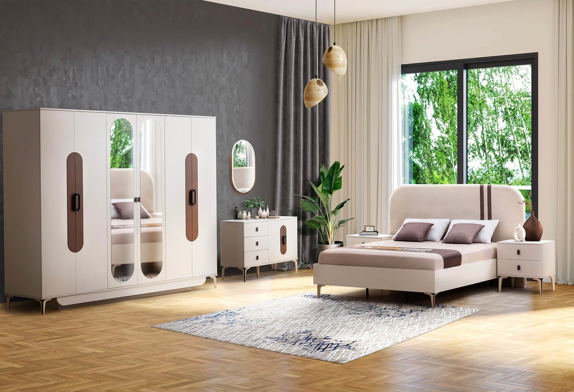 Milano 6 Kapılı Yatak Odası Takımı (Aynalı)