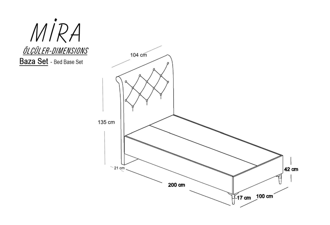 Mira Yatak Seti 100x200