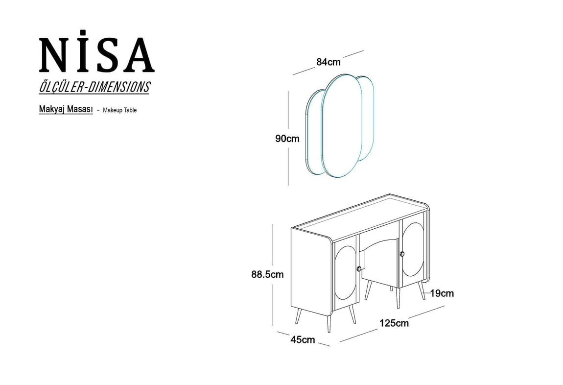Nisa 6 Kapılı Yatak Odası Takımı