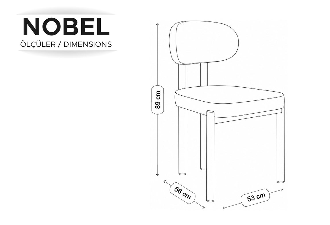 Nobel Sandalye Ceviz/Vizon | Gündoğdu
