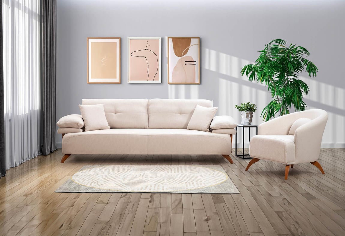 Pandora Koltuk Takımı (Krem)