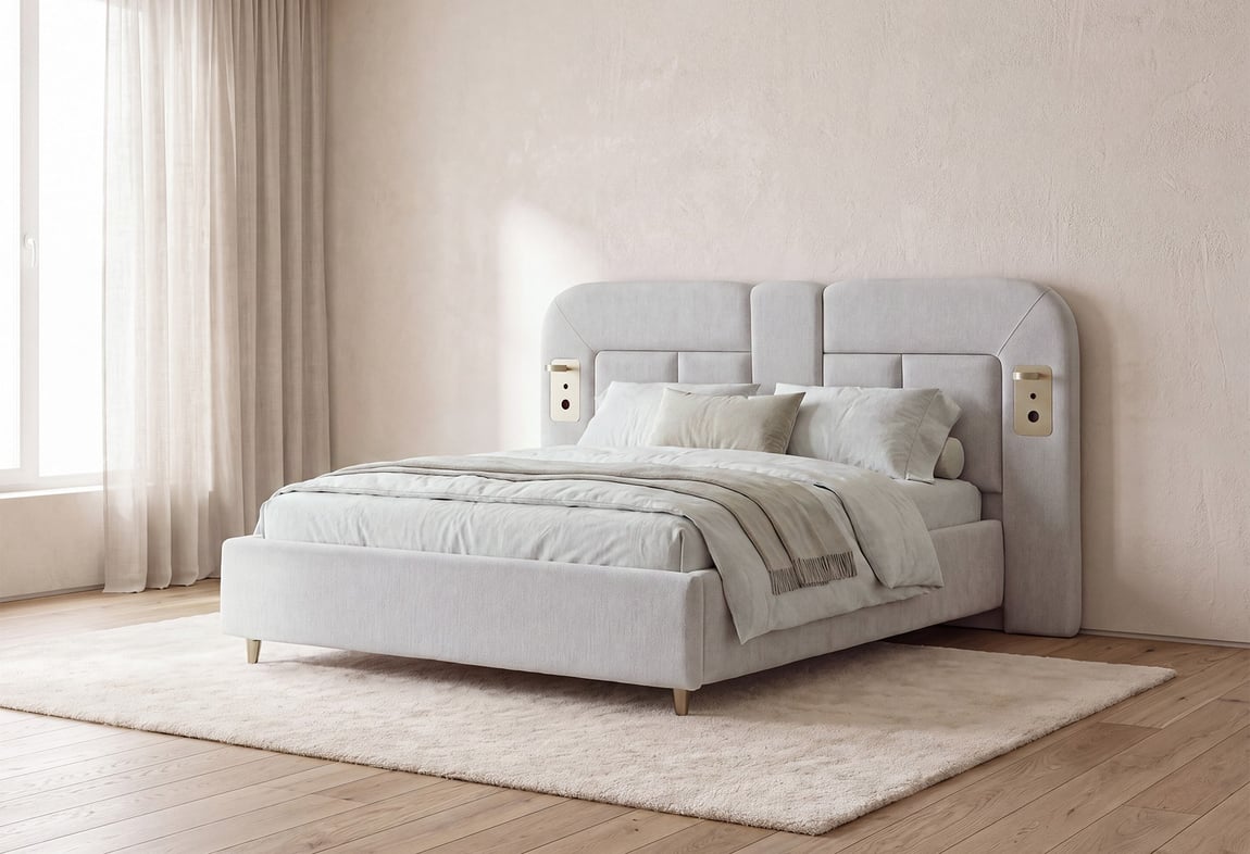 Petra 160X200 Döşemeli Baza Başlık Seti | Gündoğdu
