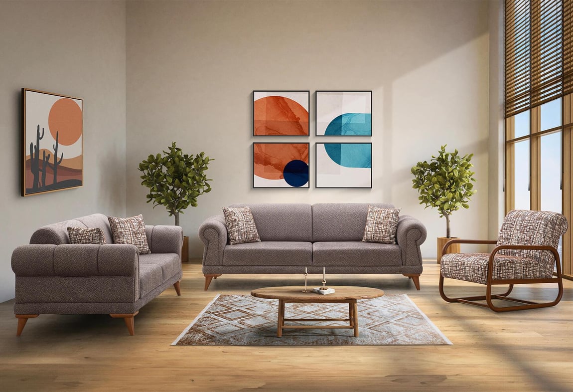 Retro Koltuk Takımı (Hardal)