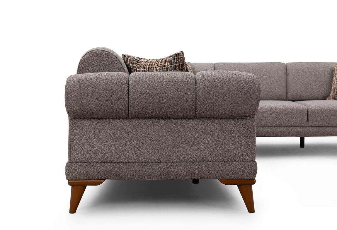 Retro Köşe Takımı (Sütlü Kahve)