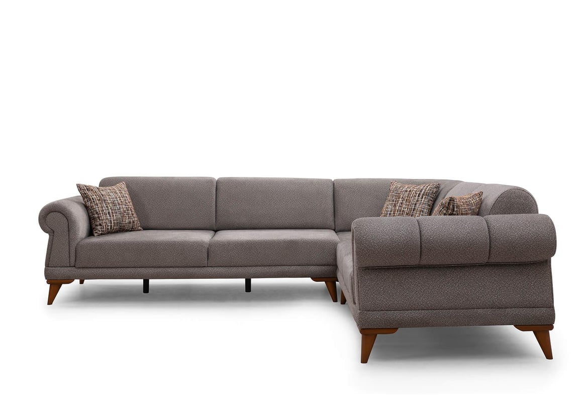 Retro Köşe Takımı (Sütlü Kahve)