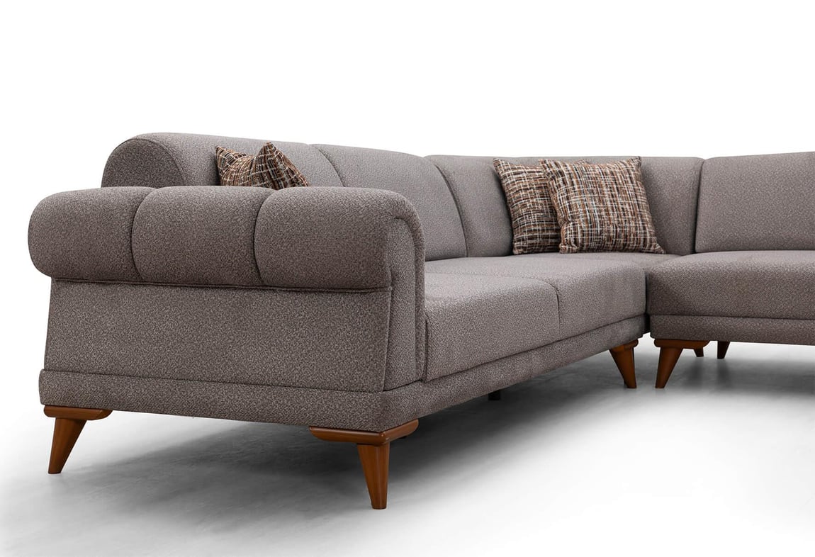 Retro Köşe Takımı (Sütlü Kahve)