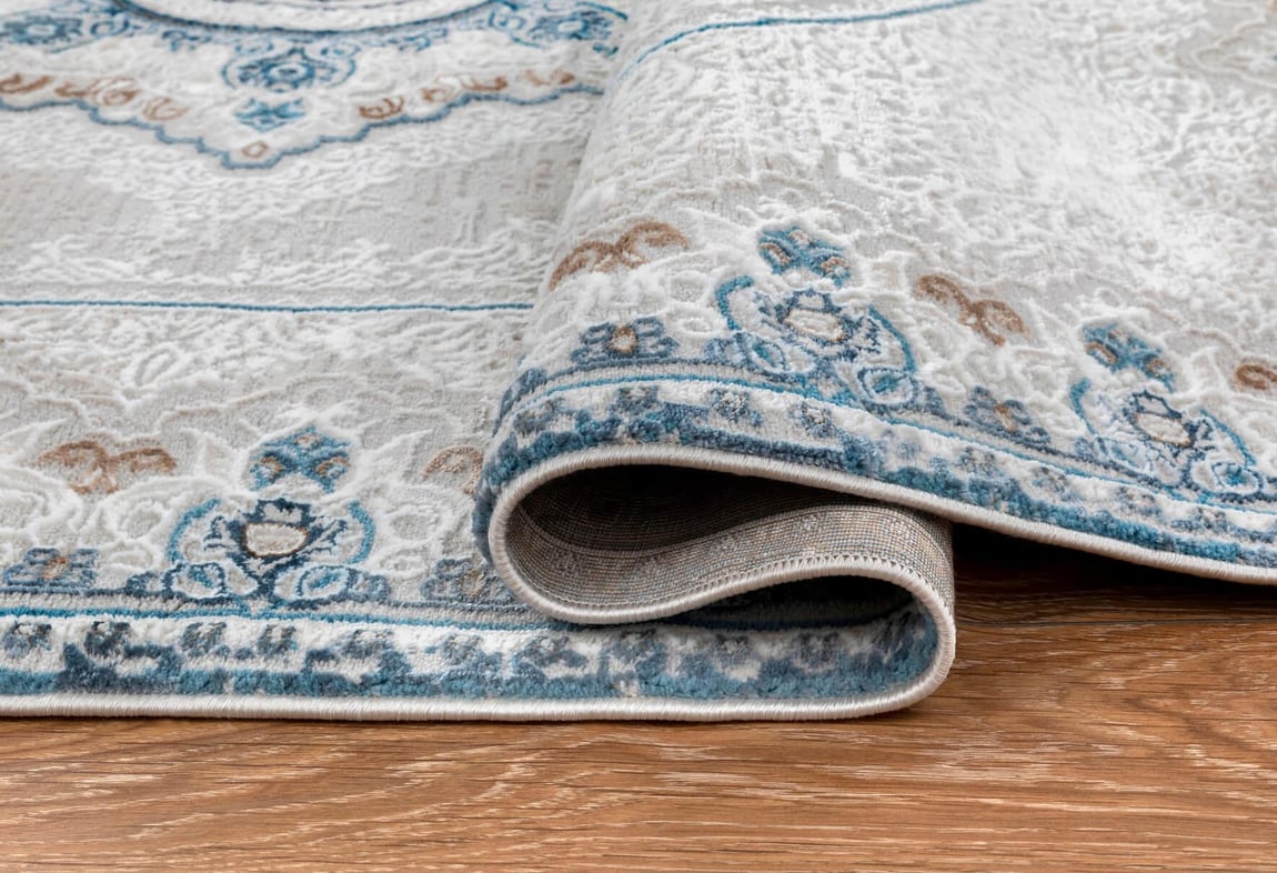 Ritim Krem/Mavi Halı 100X200 (RT732)