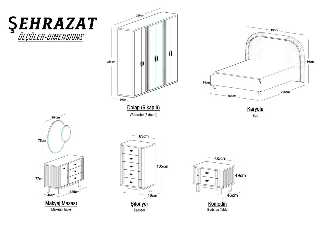 Yatak Odası Takımı Şehrazat