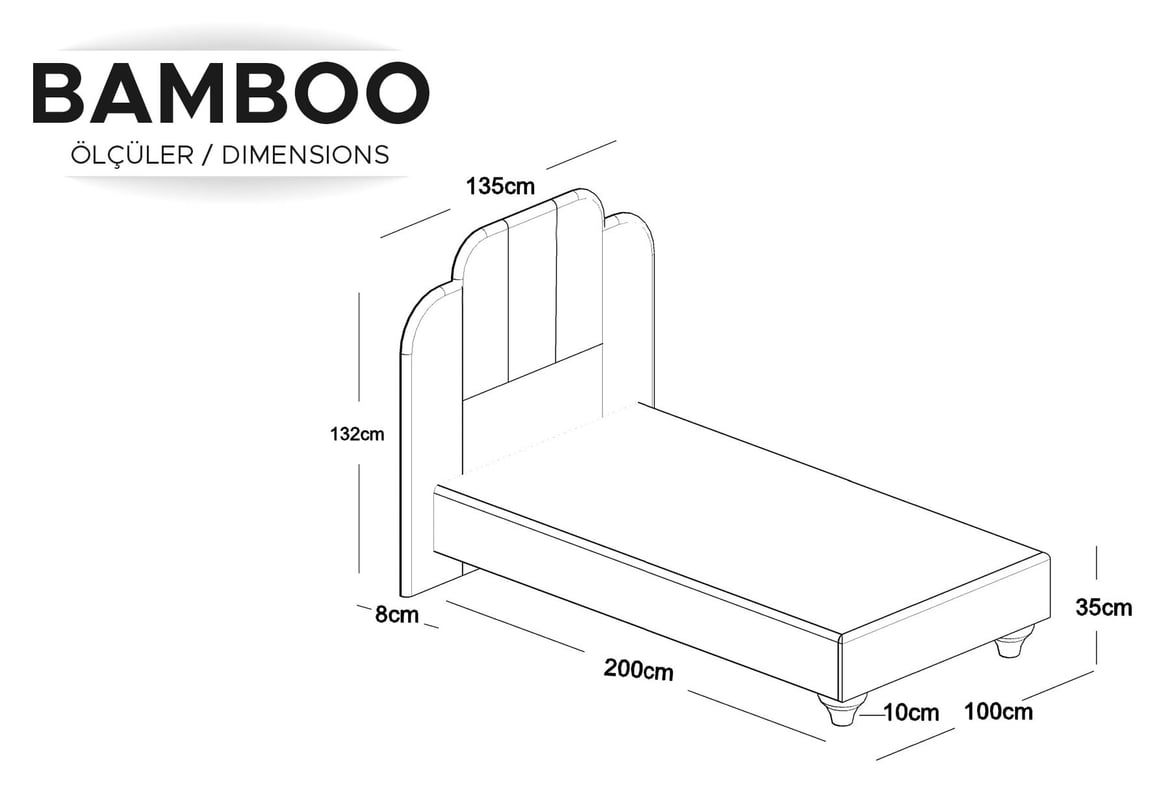 Bamboo Yatak Seti 100x200