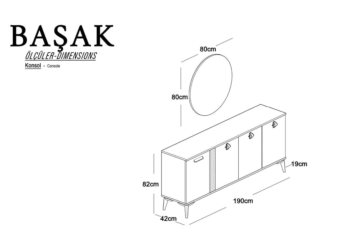 Başak Aynalı Konsol